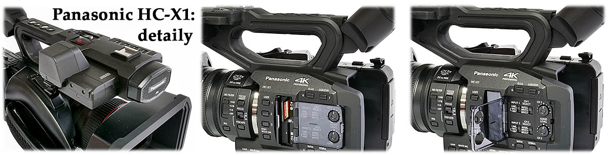 Videokamera Panasonic HC-X1: ovládání na levoboku... Videokamera Panasonic HC-X1: ovládání na levoboku...