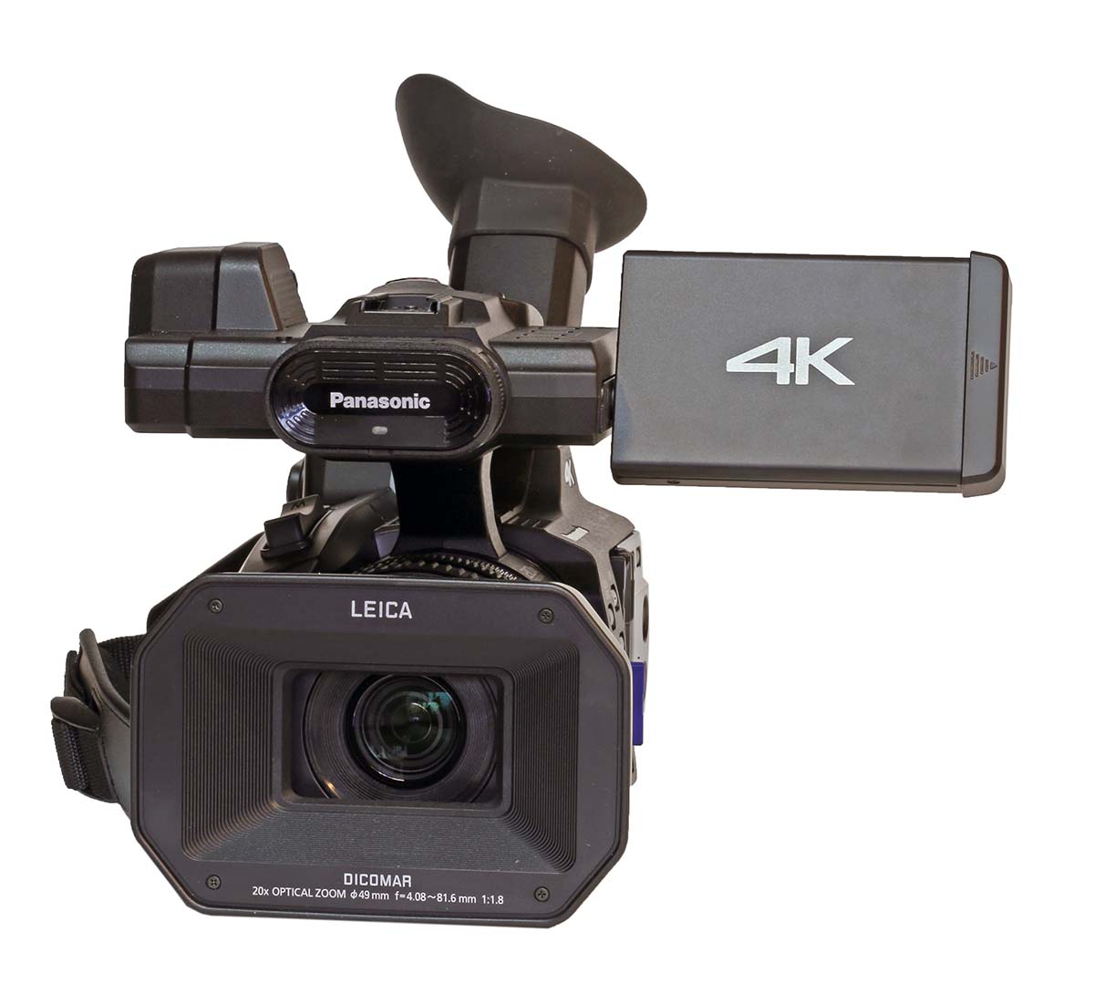 Videokamera Panasonic HC-X1000 v detailu zepředu Videokamera Panasonic HC-X1000 v detailu zepředu