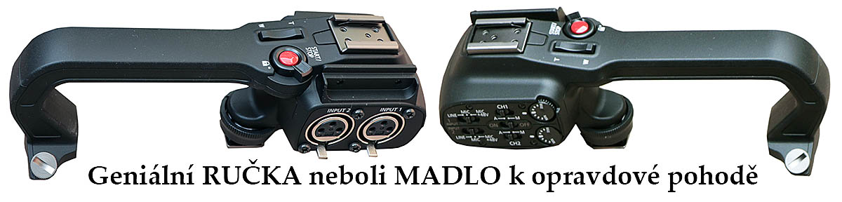 Madlo Videokamery Canon XA40: detailně z obou stran Madlo Videokamery Canon XA40: detailně z obou stran