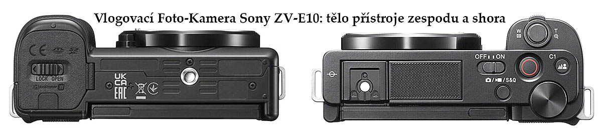 Vlogovací Foto-Kamera Sony ZE-E10 ve dvou detailech Vlogovací Foto-Kamera Sony ZE-E10 ve dvou detailech