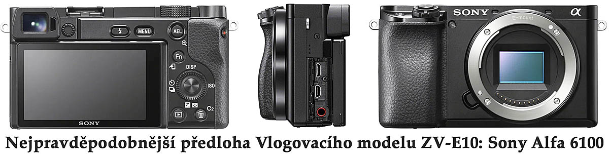Vlogovací Foto-Kamera Sony ZE-E10 ve dvou detailech Vlogovací Foto-Kamera Sony ZE-E10 ve dvou detailech